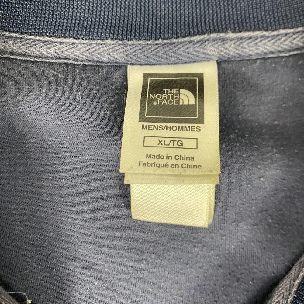 The North Face Jacket Mens XL Blue Full‎ Zip Track Athletic Logo Sweatshirt